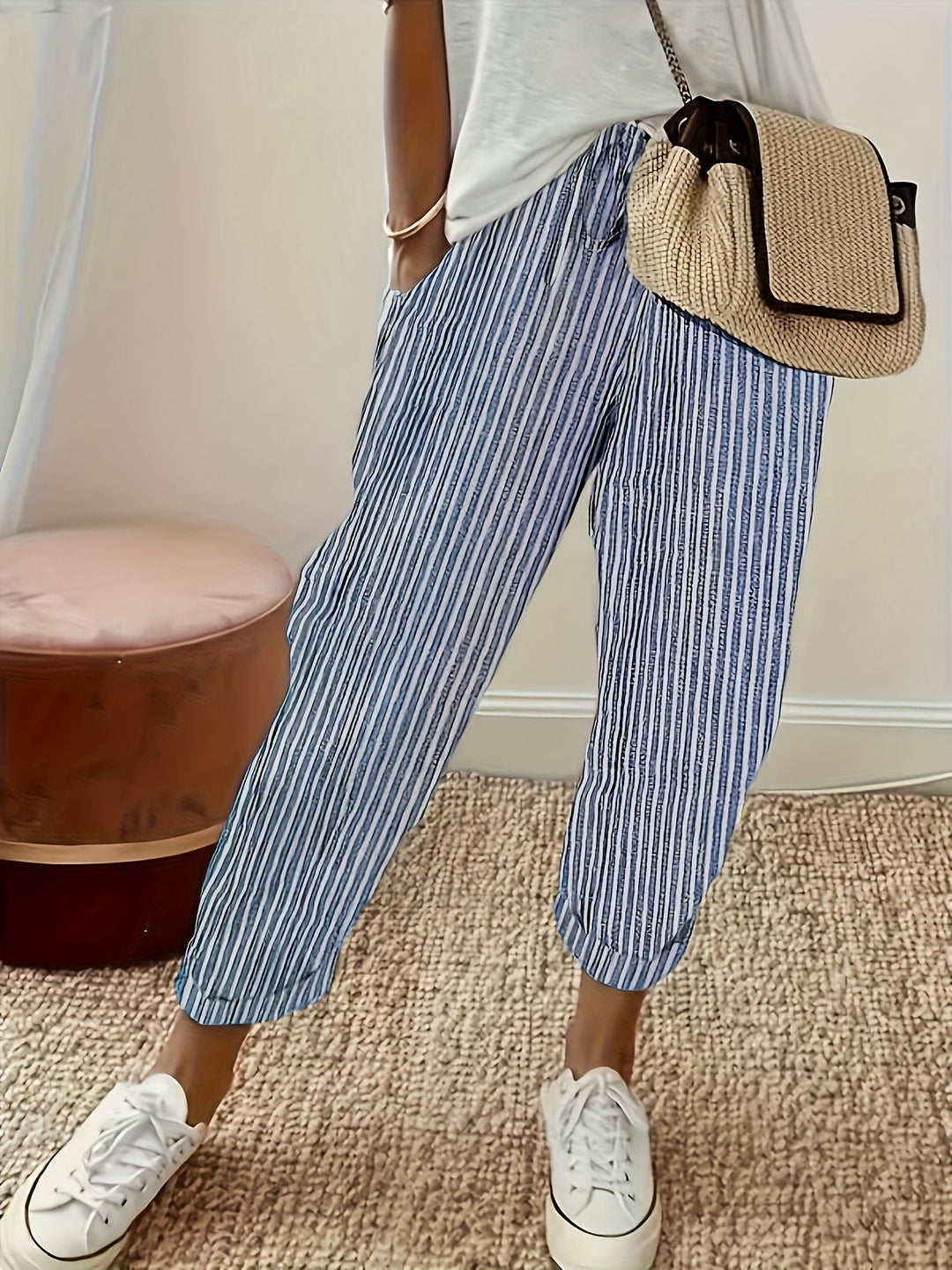 NOLÉ MONTÉLIMAR | PANTALONS LARGES À RAYURES POUR FEMMES
