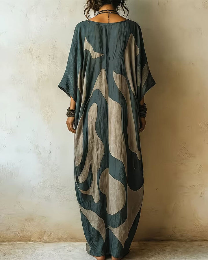 NOLÉ MONTÉLIMAR | ROBE MAXI ABSTRAITE POUR FEMMES