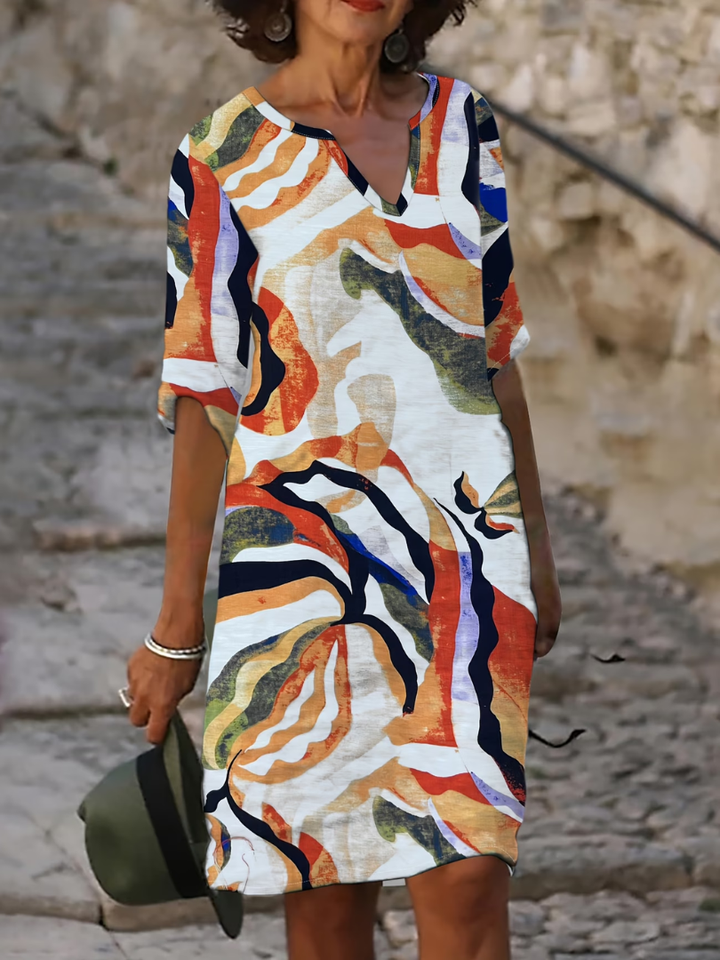 NOLÉ MONTÉLIMAR | ROBE IMPRIMÉE ABSTRAITE POUR FEMMES