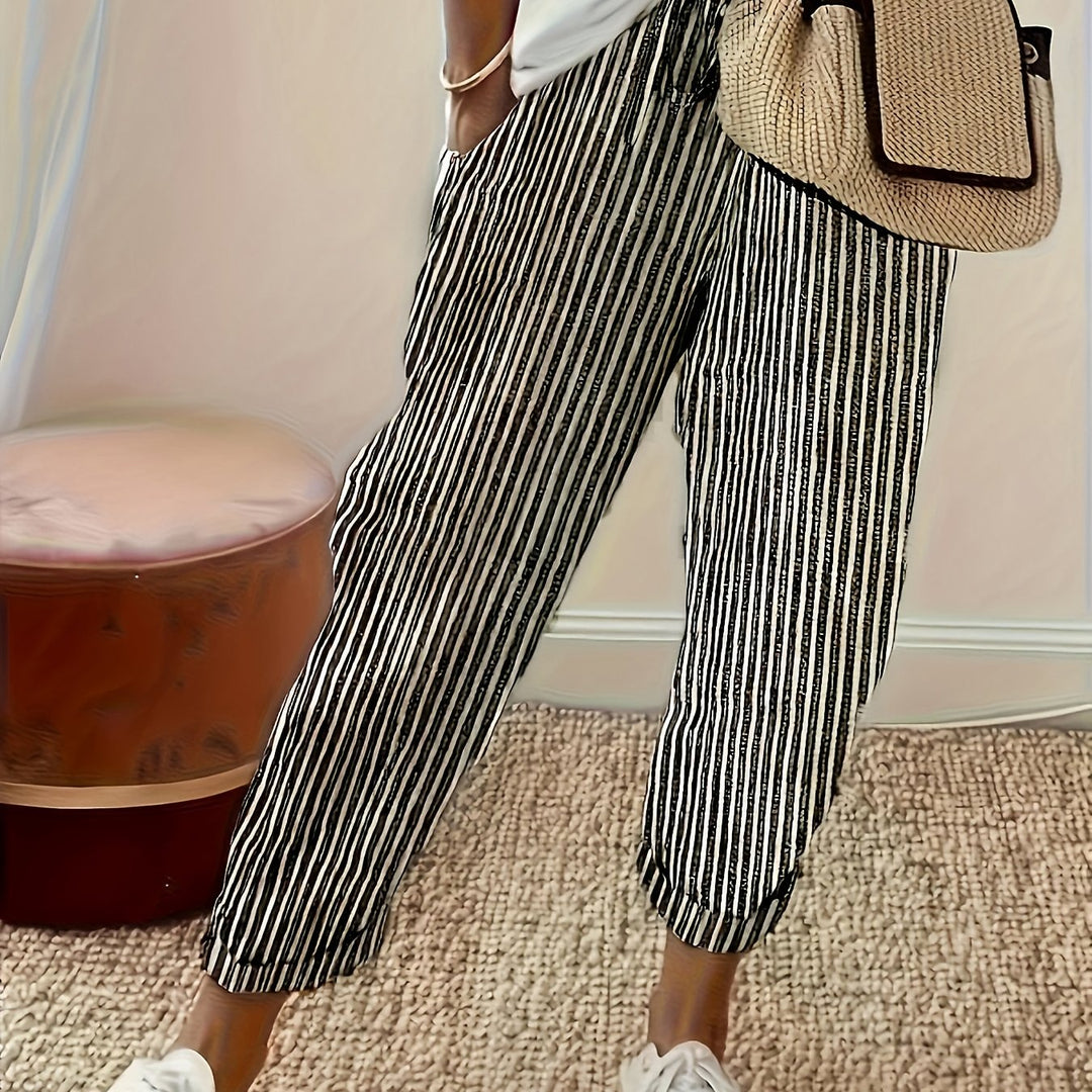 NOLÉ MONTÉLIMAR | PANTALONS LARGES À RAYURES POUR FEMMES
