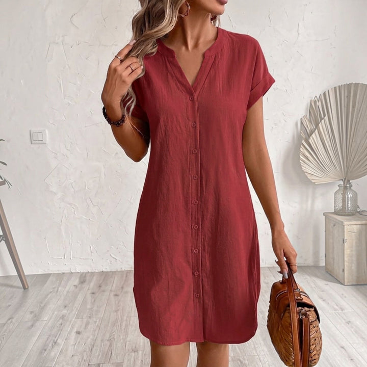 NOLÉ MONTÉLIMAR | ROBE CHEMISE À COL EN V POUR FEMMES