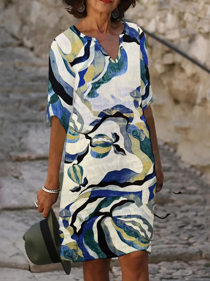 NOLÉ MONTÉLIMAR | ROBE IMPRIMÉE ABSTRAITE POUR FEMMES