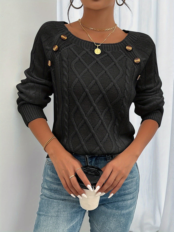 NOLÉ MONTÉLIMAR | PULL TEXTURÉ À BOUTONS POUR FEMME