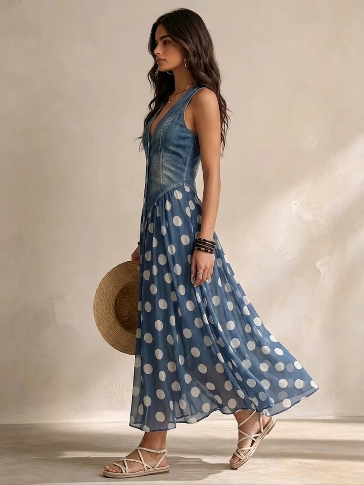 NOLÉ MONTÉLIMAR | ROBE MIDI À POIS POUR FEMMES