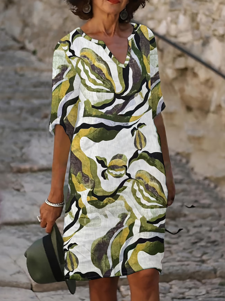 NOLÉ MONTÉLIMAR | ROBE IMPRIMÉE ABSTRAITE POUR FEMMES