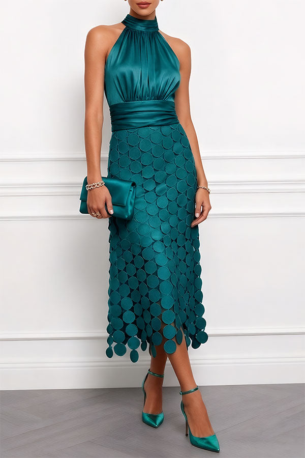 NOLÉ MONTÉLIMAR | ROBE MIDI CHIC À COL HALTER POUR FEMMES