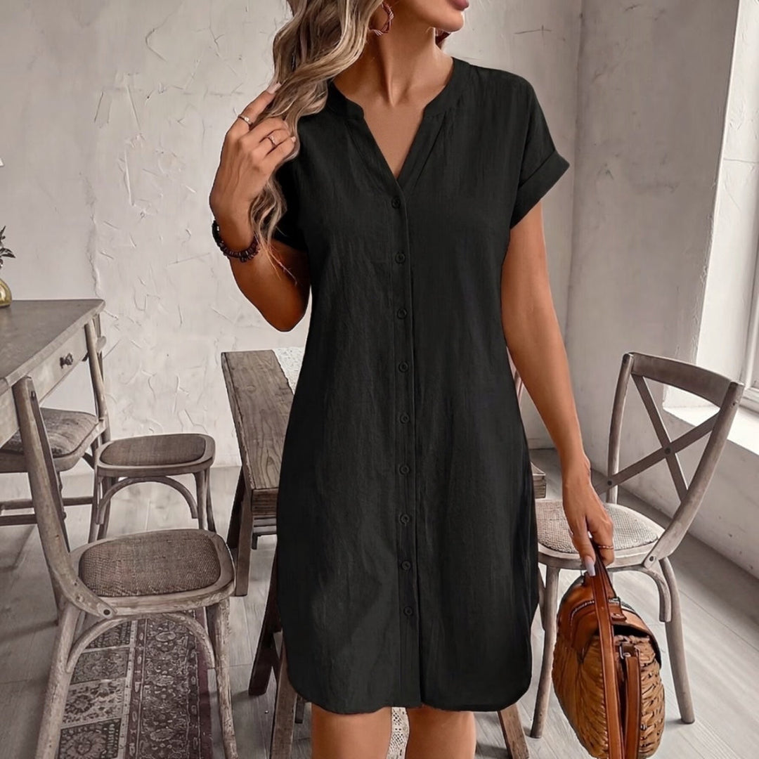 NOLÉ MONTÉLIMAR | ROBE CHEMISE À COL EN V POUR FEMMES