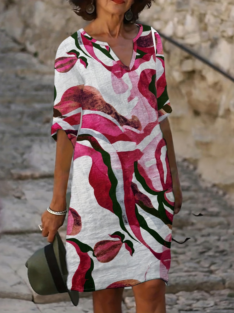 NOLÉ MONTÉLIMAR | ROBE IMPRIMÉE ABSTRAITE POUR FEMMES