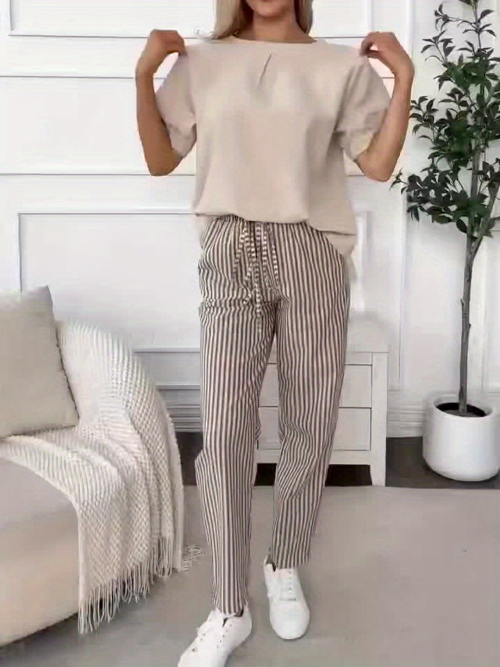 NOLÉ MONTÉLIMAR | PANTALONS LARGES À RAYURES POUR FEMMES