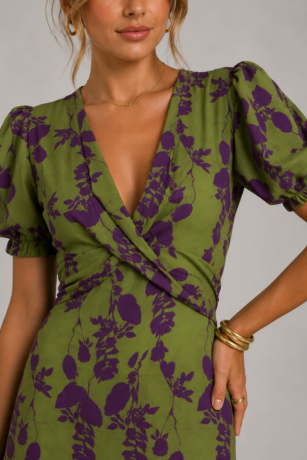 NOLÉ MONTÉLIMAR | ROBE MIDI ENVELOPPE ÉLÉGANTE POUR FEMMES