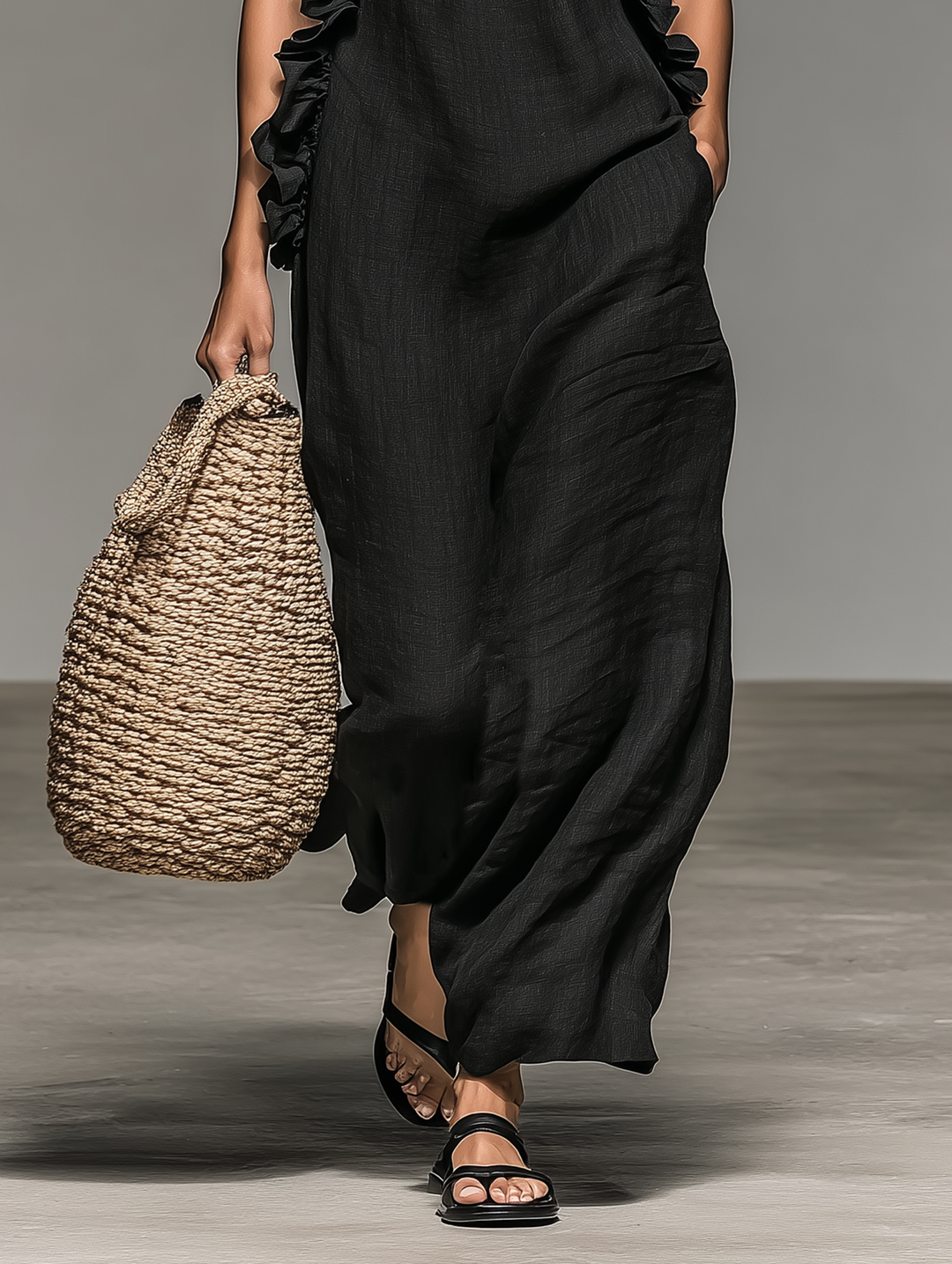 NOLÉ MONTÉLIMAR | ROBE MAXI VOLANTÉE POUR FEMMES