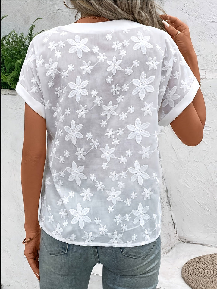 NOLÉ MONTÉLIMAR | BLOUSE FLORALE À COL EN V POUR FEMMES
