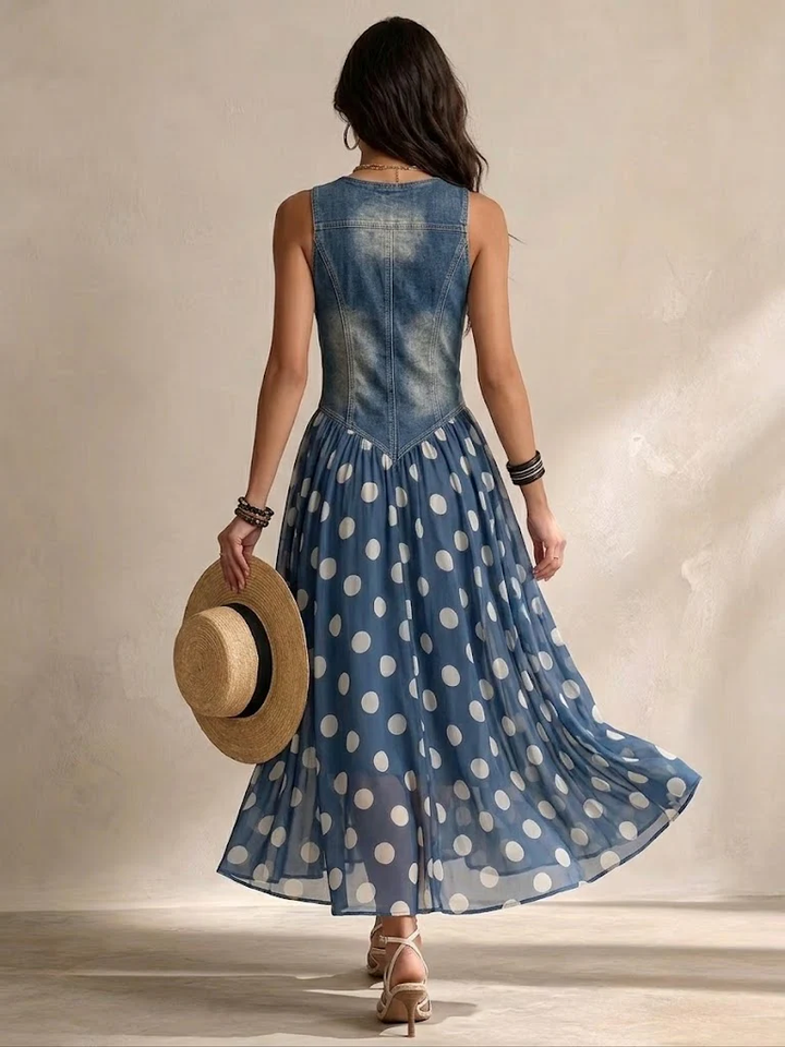 NOLÉ MONTÉLIMAR | ROBE MIDI À POIS POUR FEMMES