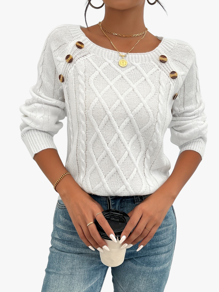 NOLÉ MONTÉLIMAR | PULL TEXTURÉ À BOUTONS POUR FEMME