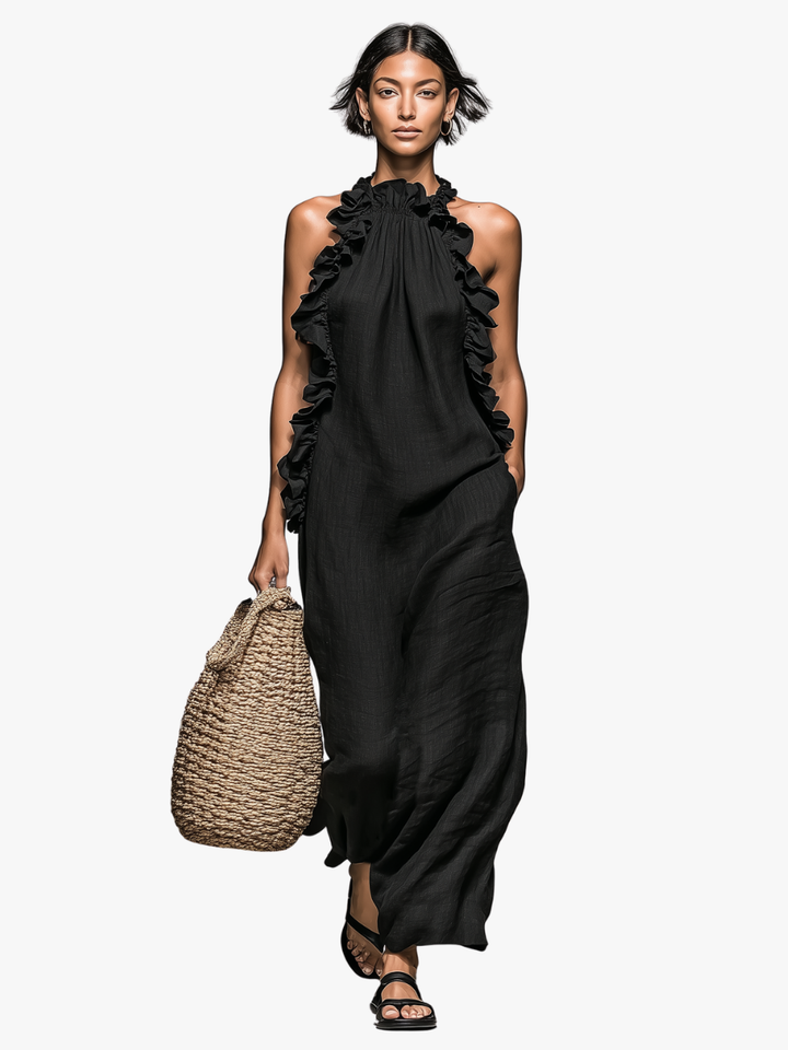 NOLÉ MONTÉLIMAR | ROBE MAXI VOLANTÉE POUR FEMMES