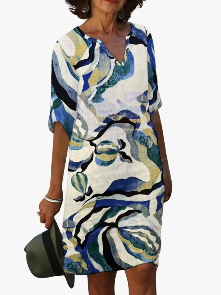 NOLÉ MONTÉLIMAR | ROBE IMPRIMÉE ABSTRAITE POUR FEMMES