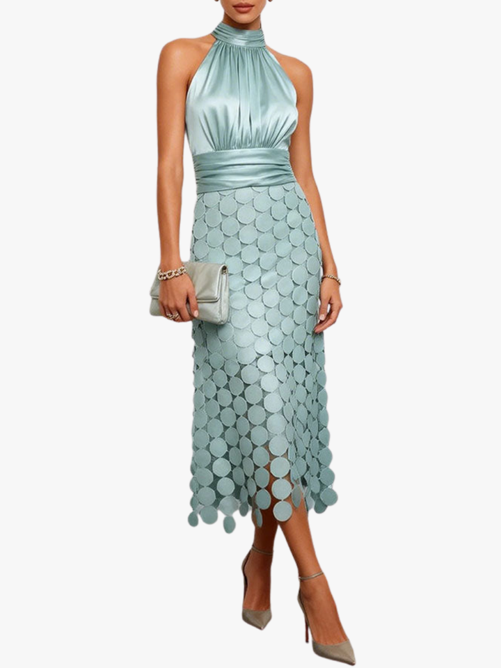 NOLÉ MONTÉLIMAR | ROBE MIDI CHIC À COL HALTER POUR FEMMES