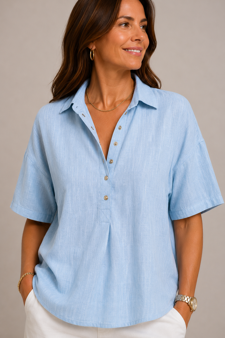 NOLÉ MONTÉLIMAR | CHIC BLOUSE À COL EN V POUR FEMMES