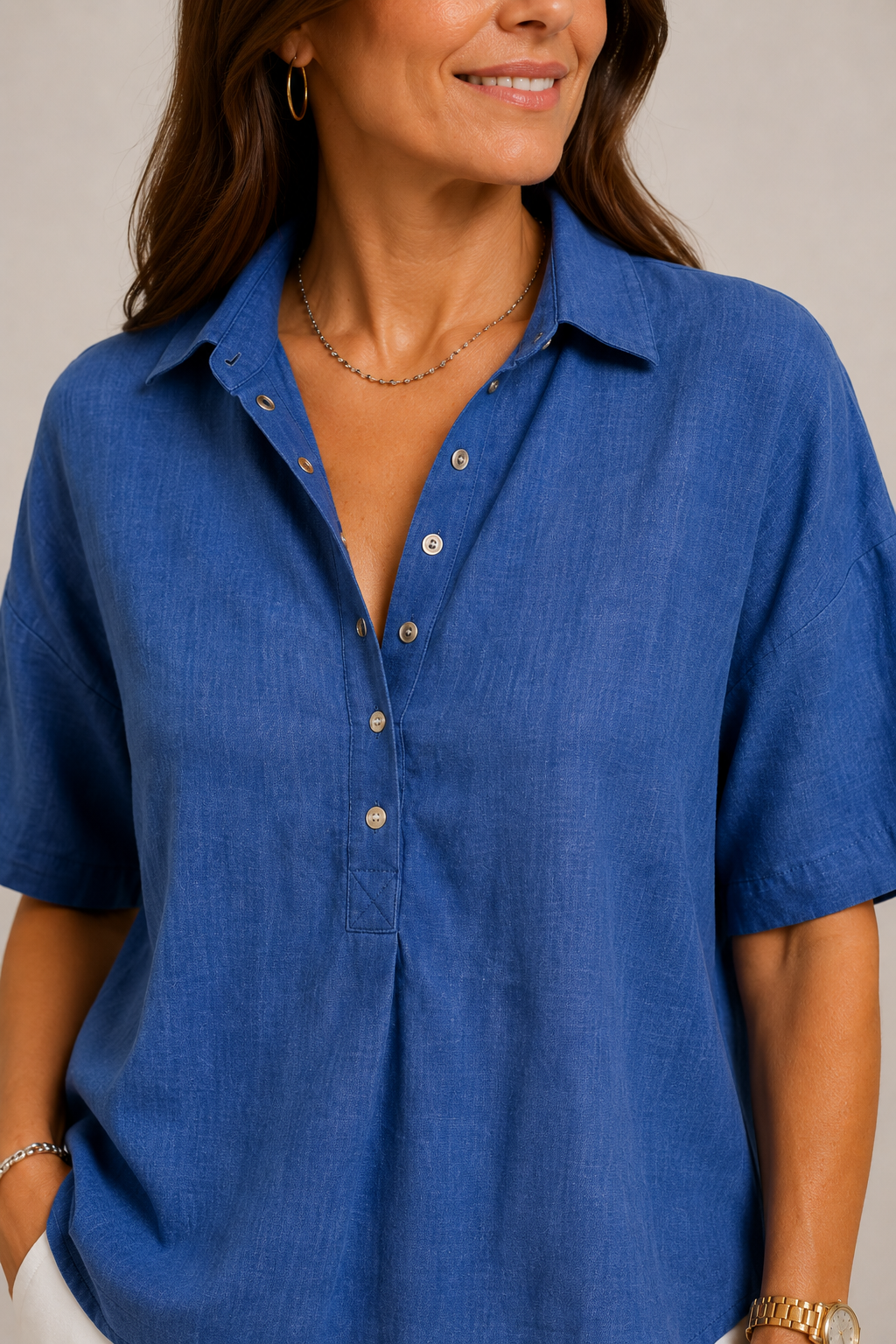NOLÉ MONTÉLIMAR | CHIC BLOUSE À COL EN V POUR FEMMES