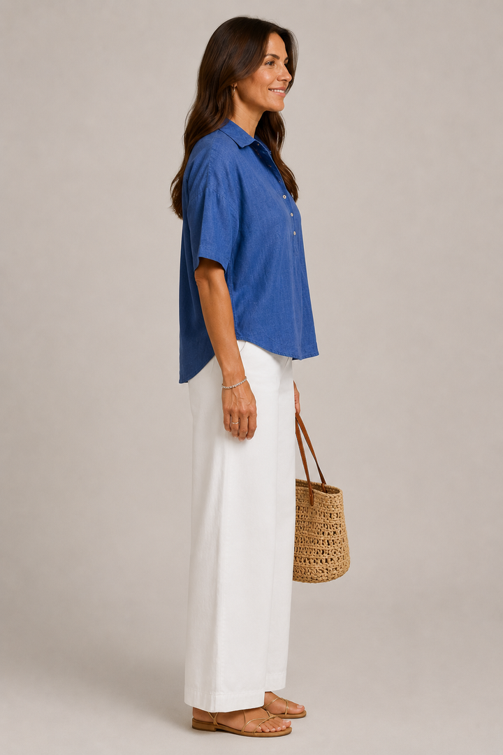 NOLÉ MONTÉLIMAR | CHIC BLOUSE À COL EN V POUR FEMMES