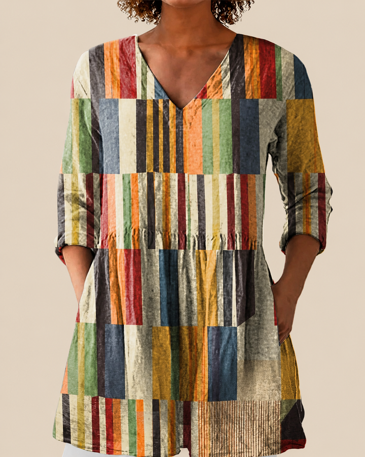 NOLÉ MONTÉLIMAR | BLOUSE LONGUE IMPRIMÉE POUR FEMMES