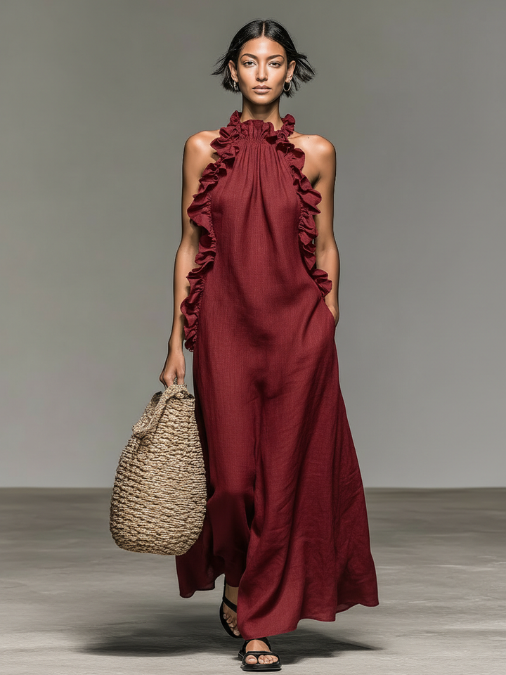NOLÉ MONTÉLIMAR | ROBE MAXI VOLANTÉE POUR FEMMES
