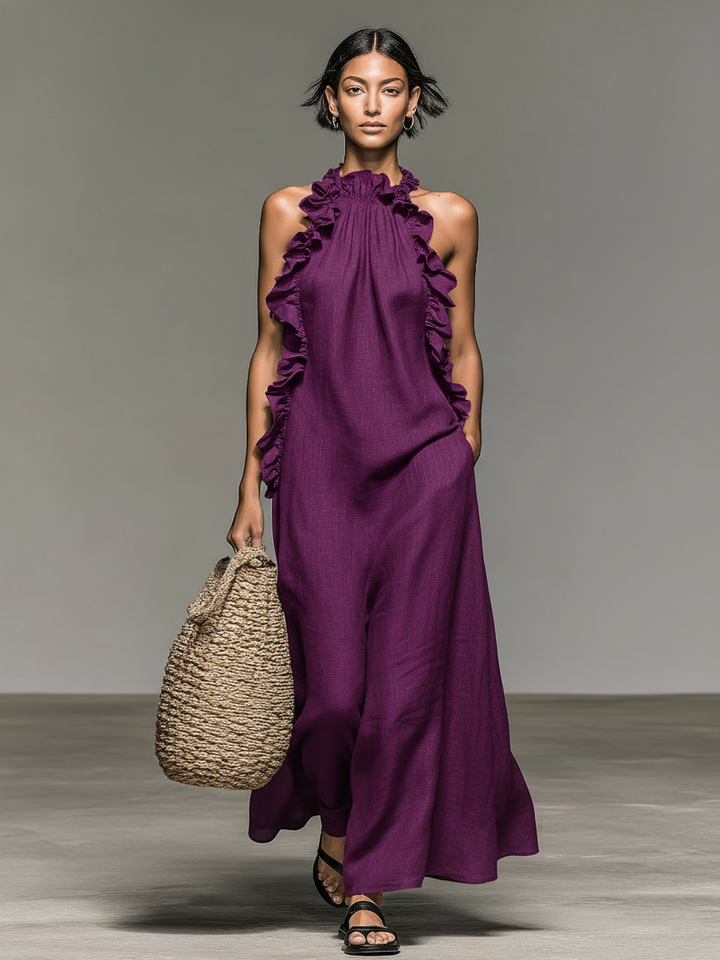 NOLÉ MONTÉLIMAR | ROBE MAXI VOLANTÉE POUR FEMMES