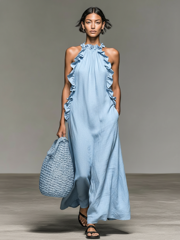 NOLÉ MONTÉLIMAR | ROBE MAXI VOLANTÉE POUR FEMMES