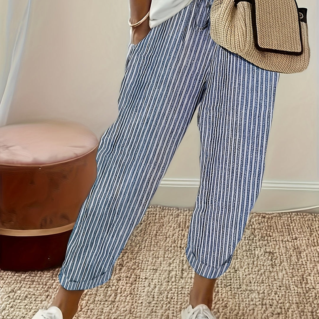NOLÉ MONTÉLIMAR | PANTALONS LARGES À RAYURES POUR FEMMES