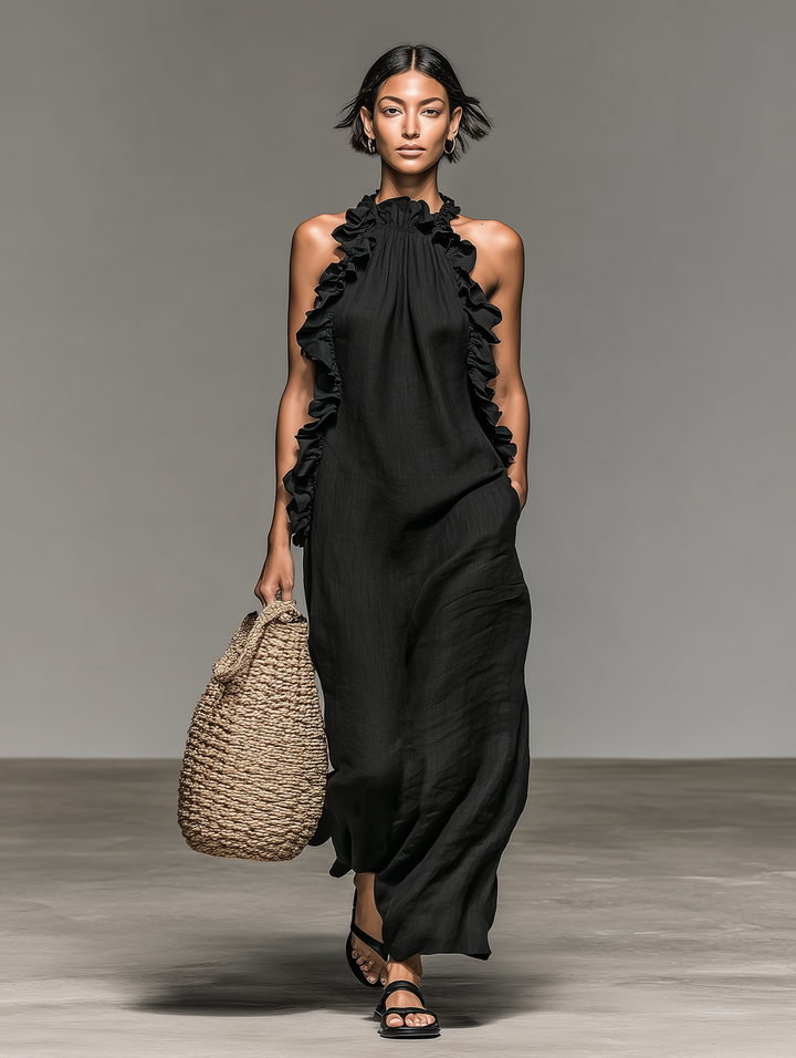 NOLÉ MONTÉLIMAR | ROBE MAXI VOLANTÉE POUR FEMMES