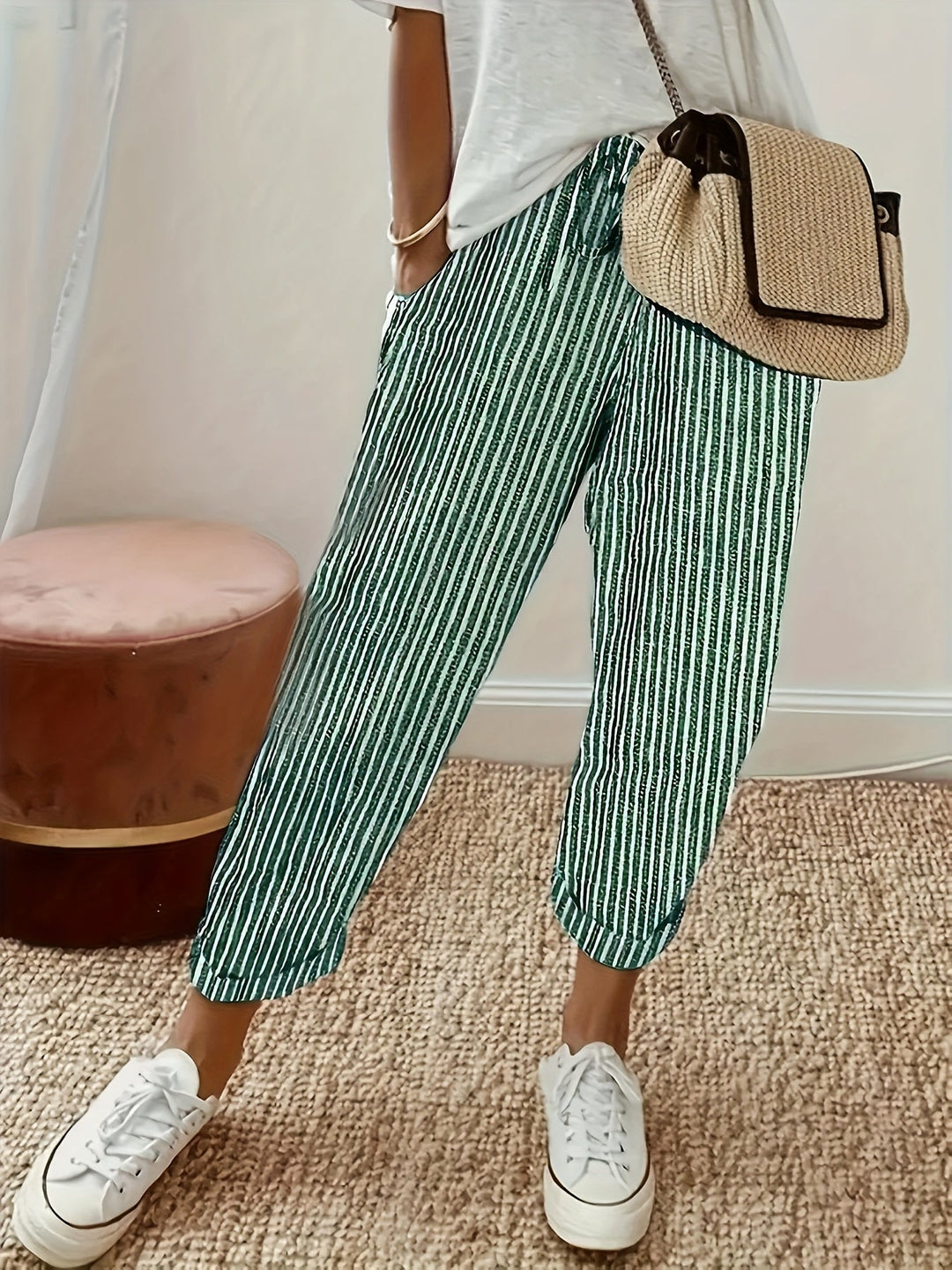 NOLÉ MONTÉLIMAR | PANTALONS LARGES À RAYURES POUR FEMMES