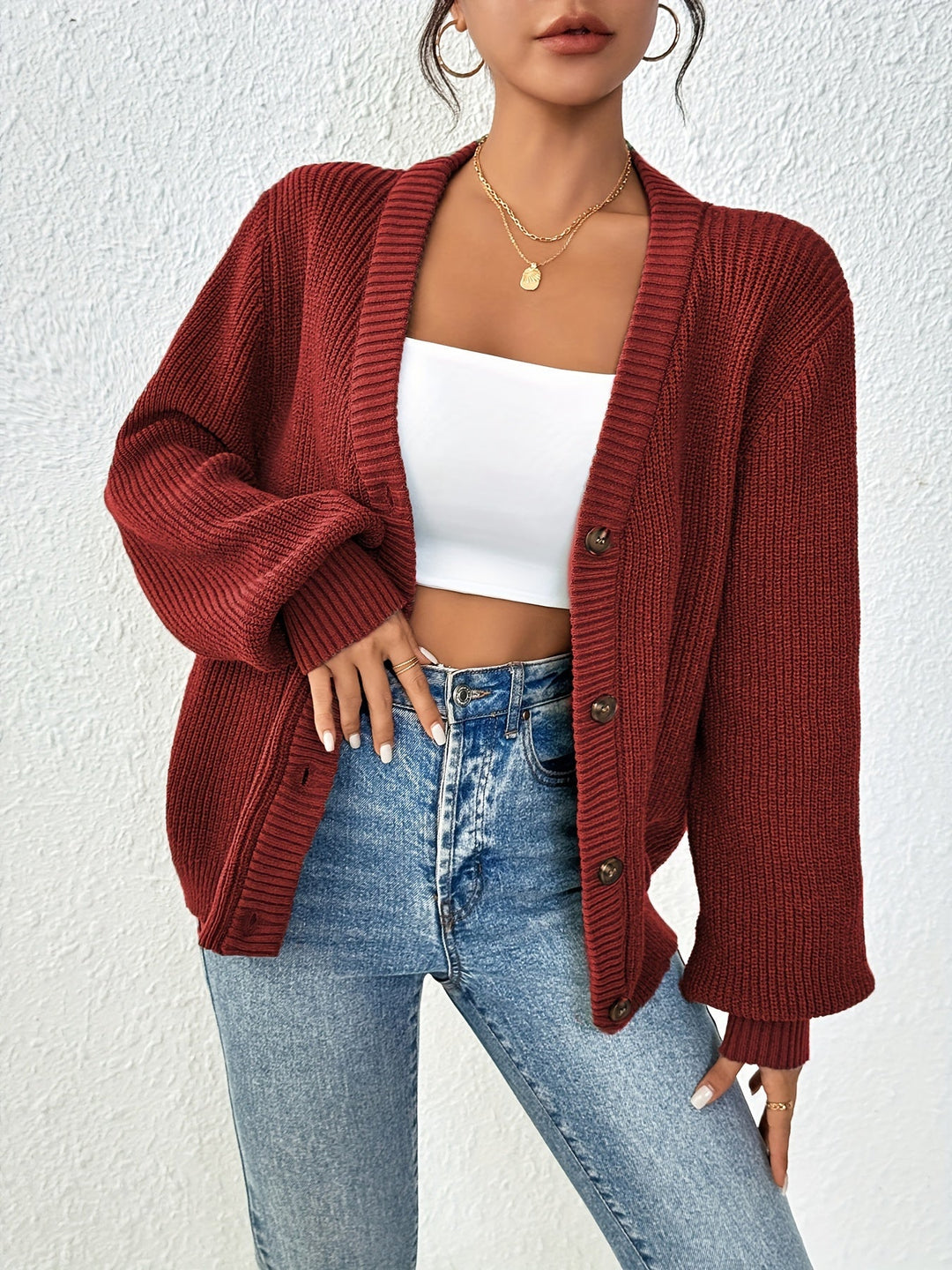 NOLÉ MONTÉLIMAR | GILET À COL EN V BOUTONNÉ POUR FEMMES