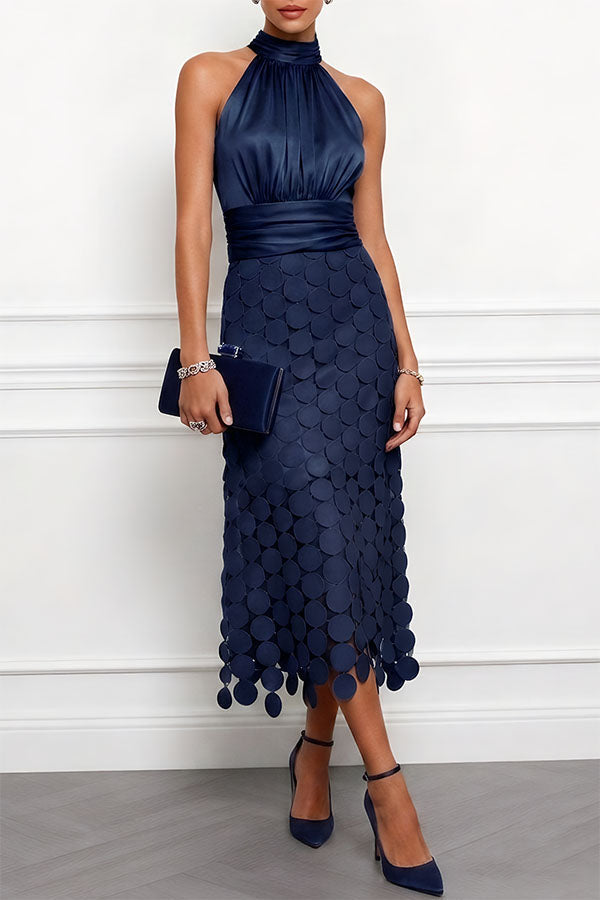 NOLÉ MONTÉLIMAR | ROBE MIDI CHIC À COL HALTER POUR FEMMES